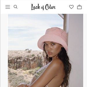 LACK OF COLOR Wave Bucket Hat- pastel pink terry